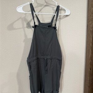 Hurley Charcoal Overalls with Button Straps